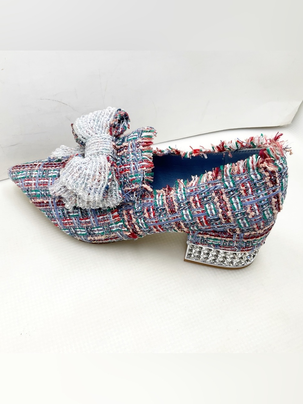 🆕{Jeffrey Campbell} Valensia Pumps in Blue Multi Tweed - Picture 6 of 16